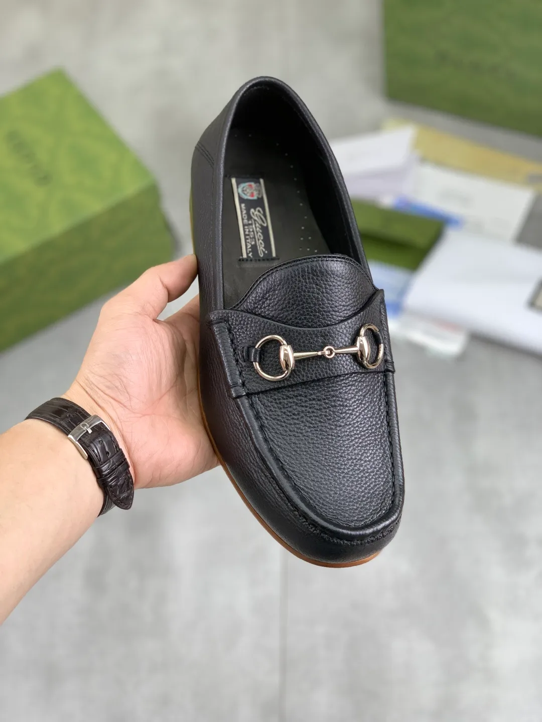 Men's men's shoes 💰P540 [New style] Water-dyed cowhide 💰💎💎💎 [Gucci] Gucci high-end men's formal business leather shoes, original order 1:1 authentic goods! Original imported high-end washed calfskin, original metal buckle, imported first-layer cowhide lining for feet, original outsole, men's shoe size: 38-44, multiple colors available